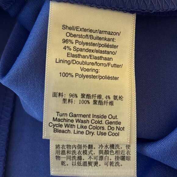 DKNY Ruched Bubble Sleeve Mini Sheath Boatneck Dress Size 4P Cobalt Blue NEW - Picture 13 of 16